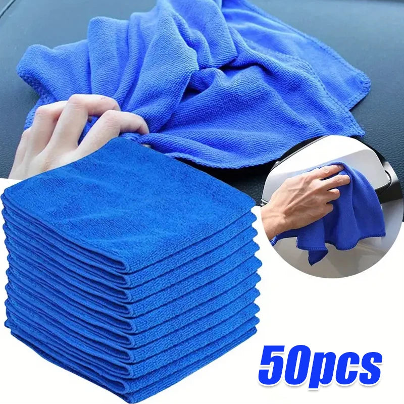 10Pcs Microfiber Towels Car Wash Drying Cloth Towel Household Cleaning Cloths Auto Detailing Polishing Cloth Home Clean Tools Beauty World Shop