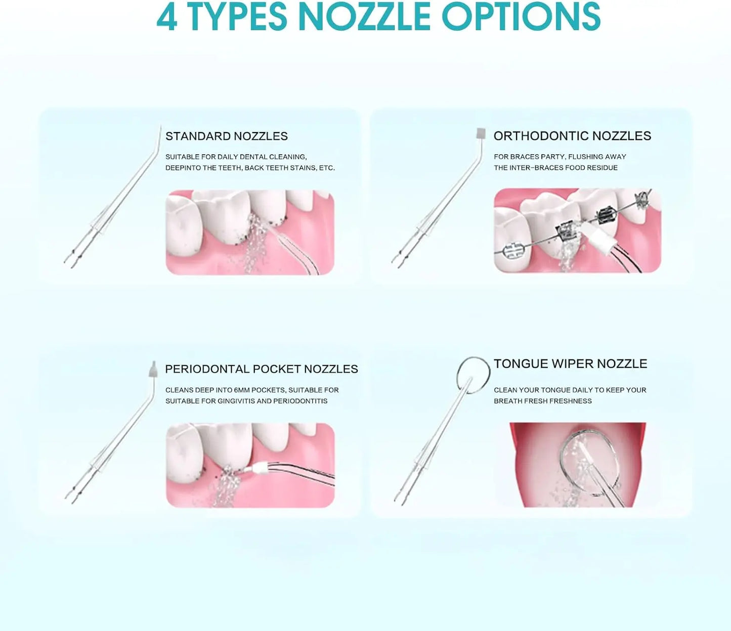 Dental Water Flosser Faucet Oral Irrigator Floss Dental Irrigator Portable Dental Water Jet Teeth Cleaning Mouth Washing Machine