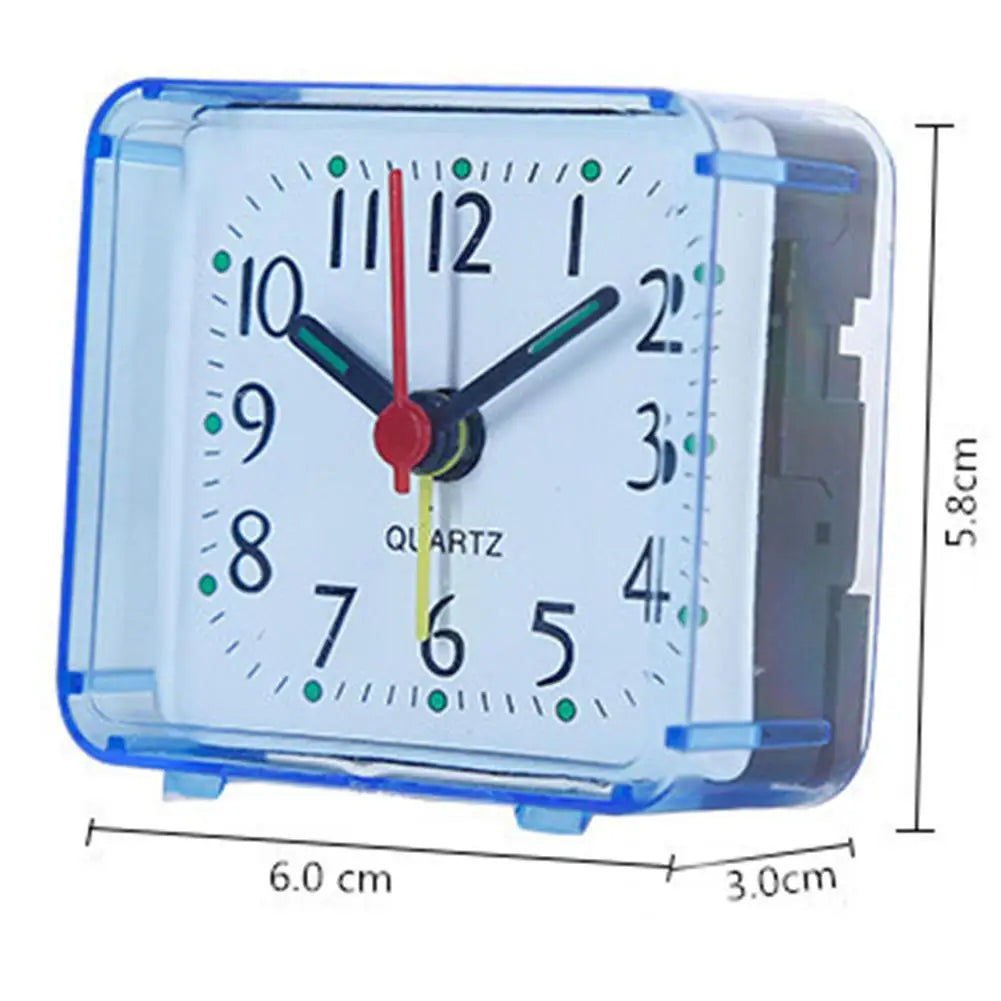 Bedside Small Alarm Clock Quartz Battery Square Candy Color Student Bedroom Alarm Clock Wake Up With Beeping Sound Beauty World Shop