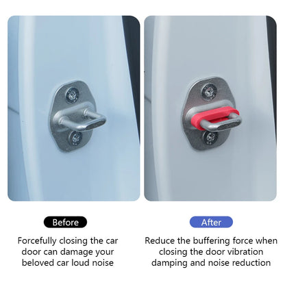 1/4pcs Car Door Shock Absorber Universal Car Door Buckle Soundproof Deadener Damper Cushion Anti-Vibration Buffer Pad 2026 New Beauty World Shop