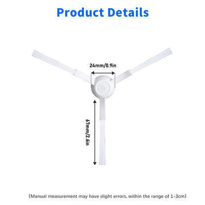 For Xiaomi Side Brush 3C Plus S20 D106 E10C E12 E10 B112 C103 Sweeping Robot Vacuum Cleaner Triangle Side Brush Spare Parts Beauty World Shop