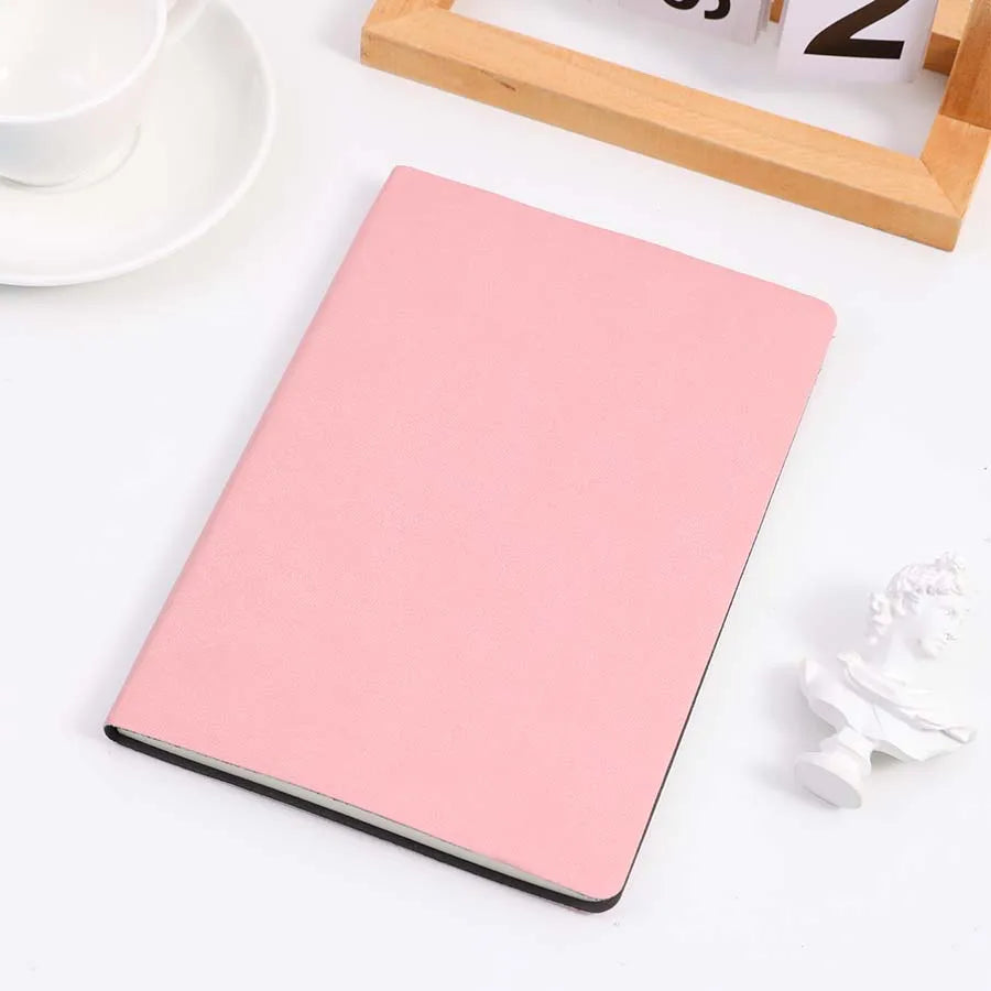 A5 Soft Leather Notebook, 120 Pages, Office Stationery, Waterproof Cover, Comfortable Touch, Hot Selling Beauty World Shop