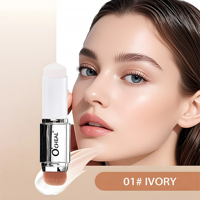 O'CHEAL Temperature Changing Foundation Stick Facial Coverage Blemishes Pores Double-Headed Face Matte Makeup Foundation Cream Beauty World Shop
