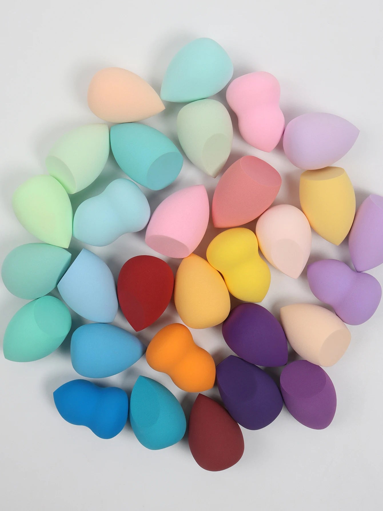 Make-Up Eggs 3-5-10-15-20-30-50 Pack, Color and Shape Random Foundation Beauty Sponge Blend, Liquid, Cream and Powder Flawless, Beauty World Shop