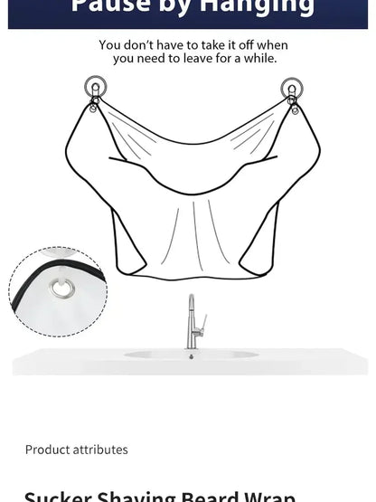 1/2PCS Male Shaving Aprons Creative Wall Mirror Suction Haircut Wrap Cape Home Salon Moustache Beard Shaving Apron Cleaning Bib Beauty World Shop