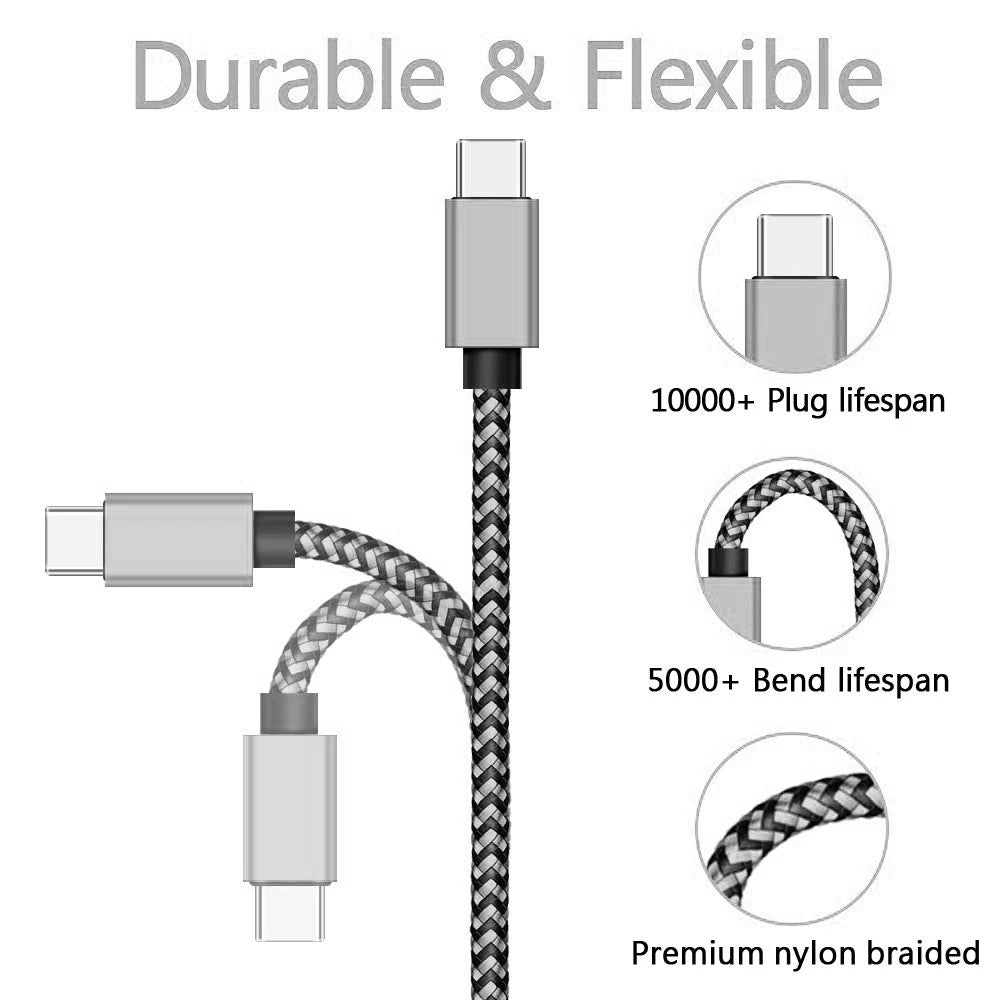 USB Type C Cable Date Sync 2.4A Fast 1M 2M 3M Charging Nylon Braided Wire Charger Cable For Samsung Huawei Android Mobile Phone Beauty World Shop