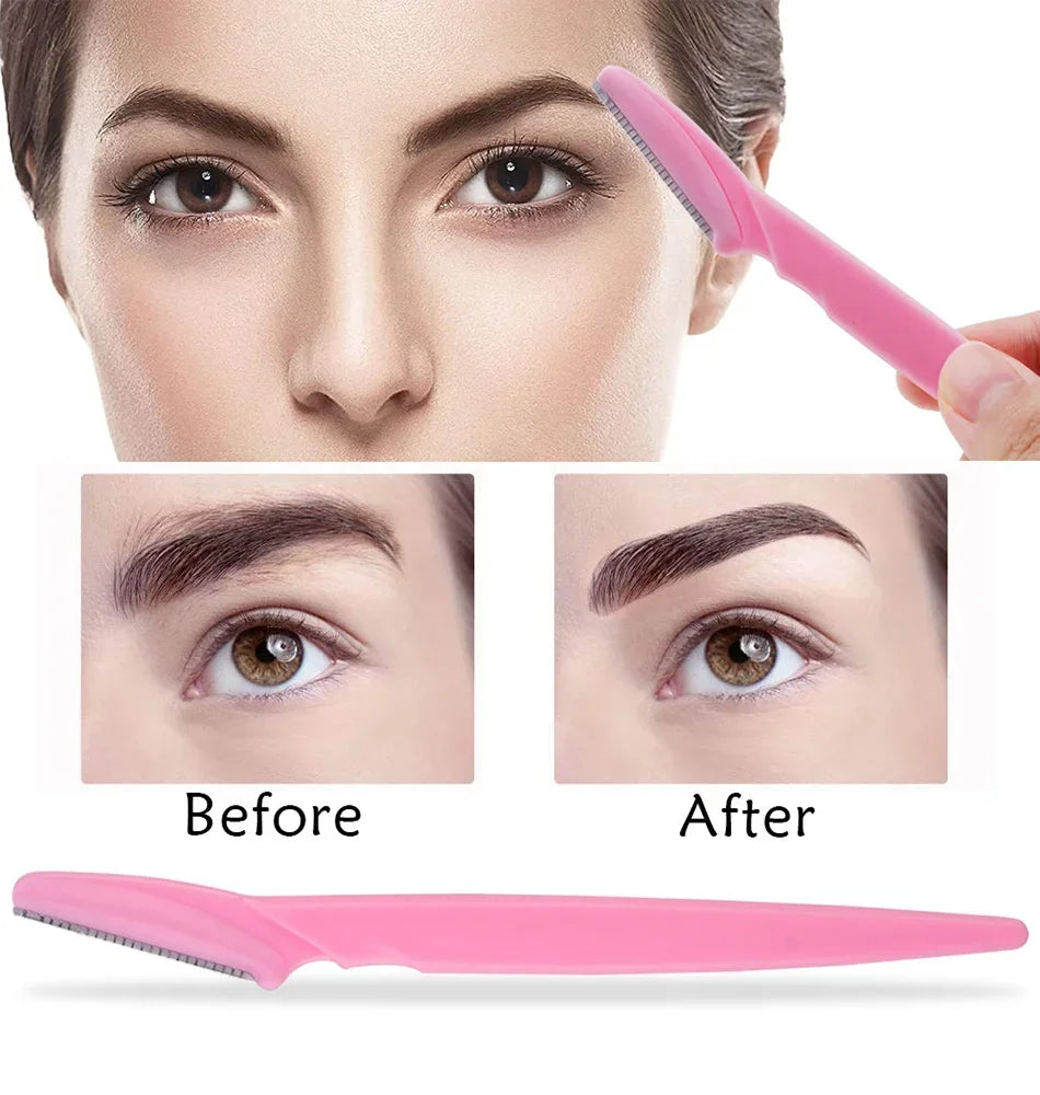 Portable Eyebrow Trimmer Blade Women's Face Shaver Safety Knife Makeup Scraper Hair Removal Tool for Eyebrow Epilation Beauty Trend Shop