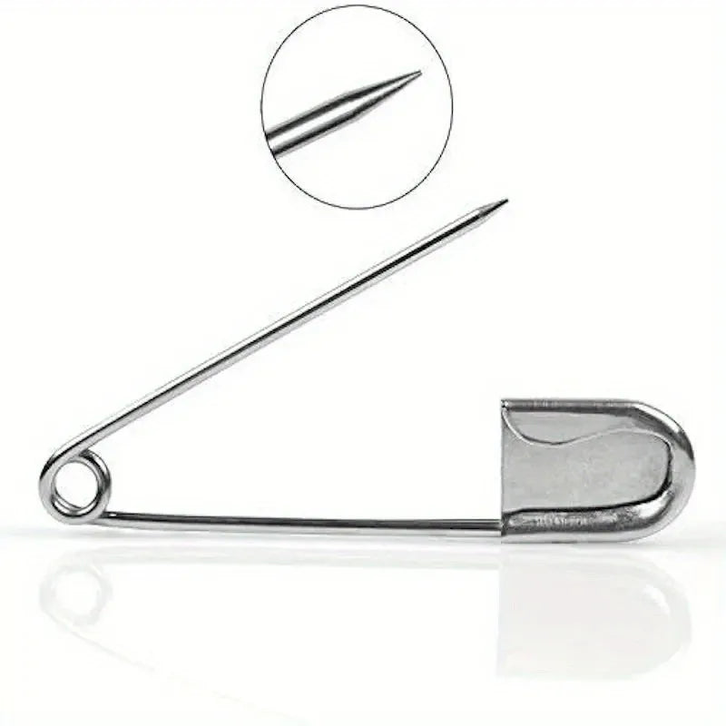 1pc Large Stainless Steel Safety Pin, Heavy Duty Oversize Pins for Laundry, Upholstery, Blankets, Quilting, Fashion Decor Beauty World Shop