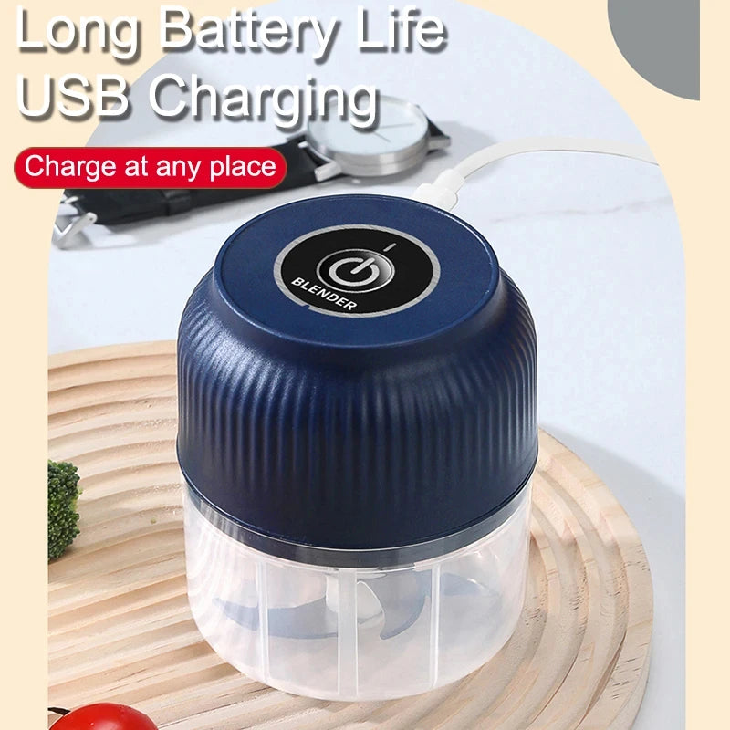 250ml Mini Wireless USB Rechargeable Electric Vegetable Chopper Garlic Crusher Food Chopper for Kitchen Gadgets for Garlic Beauty World Shop