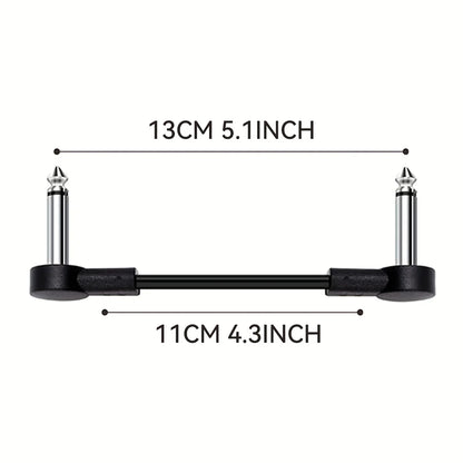 Miwayer Guitar Effect Pedal Flat Patch Cables 5 Inch Length with 1/4 Inch Right Angle Connectors Patch Cable Kit 1 Packs Beauty World Shop