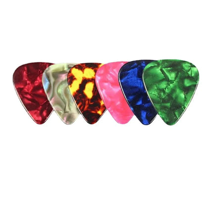 Miwayer Guitar Pick 100 Pcs Mixed Colorful Guitar Picks Assorted Pearl Variety Sampler Pack Celluloid 0.46mm 0.71mm 0.96mm Beauty World Shop