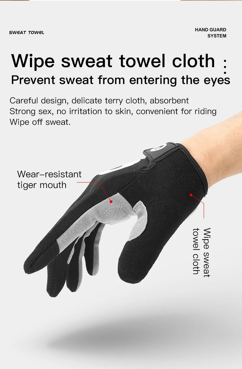 MTB Bike Sports Cycling Gloves Full Finger Men Women Running Fitness Gym Spring Summer Riding Motorcycle Gloves Beauty World Shop