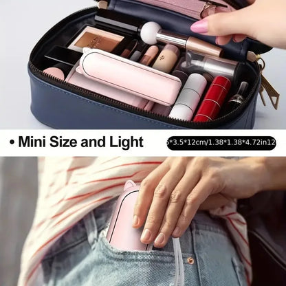 Portable Mini Fan, USB Rechargeable, 3-speed Adjustable, Foldable Handheld Fan, Suitable for Women, Travel, Outdoor Use Beauty World Shop
