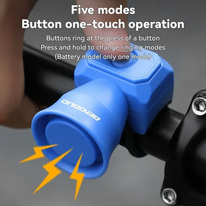 Bicycle Horn Mountain Bike Battery/USB Charging Waterproof Electronic Bike Bell Riding Equipment Children's Scooter Accessories Beauty World Shop