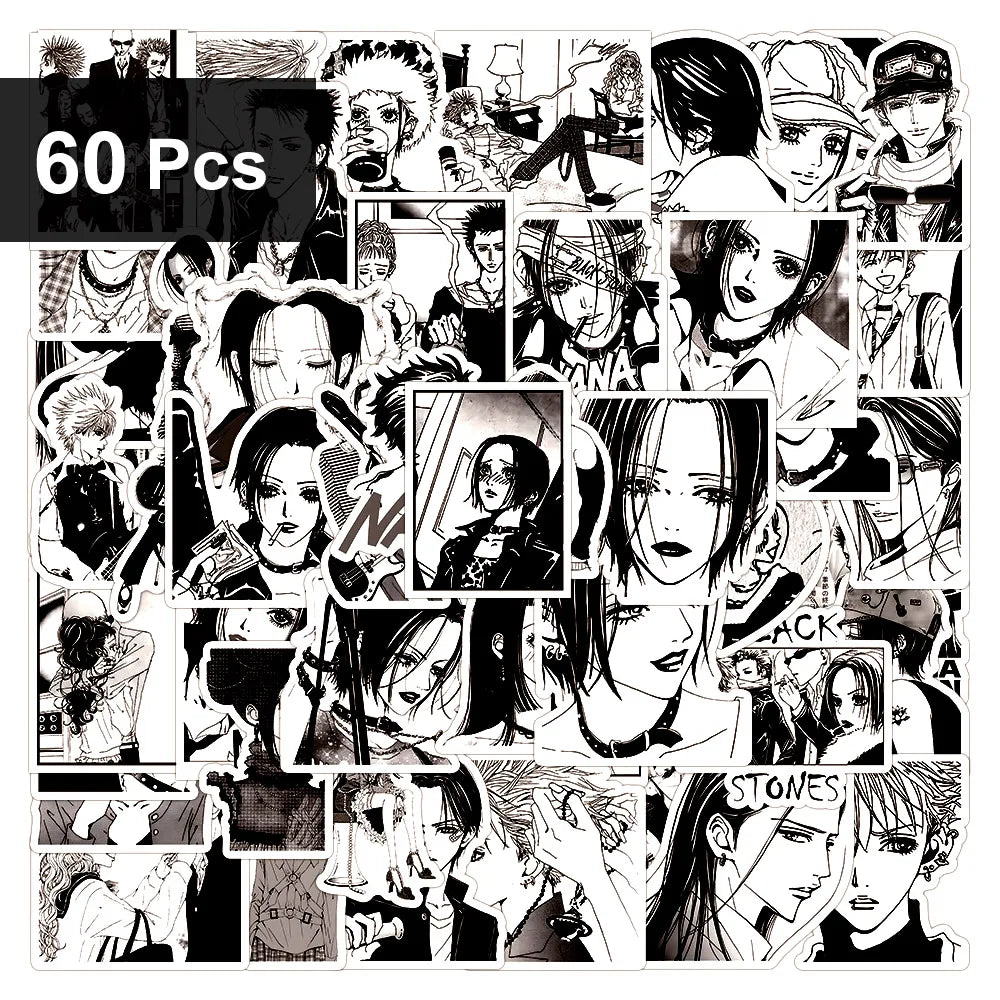 30/60/180p Anime NANA Stickers Cool Graffiti Decals DIY Decoration For Phone Laptop Stationery PVC Waterproof Sticker Toys Gift Beauty World Shop