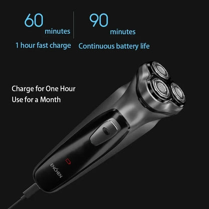 ENCHEN BlackStone Electric Shaver Razor Men Type-C Rechargeable Shaving Beard Machine Intelligent Control Travel Lock 100% New