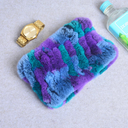 Women Handmade Stretch 100% Real Rabbit Fur Scarf Knit Genuine Rex Rabbit Fur Headbands Girls Natural Rabbit Fur Ring Scarves Beauty World Shop