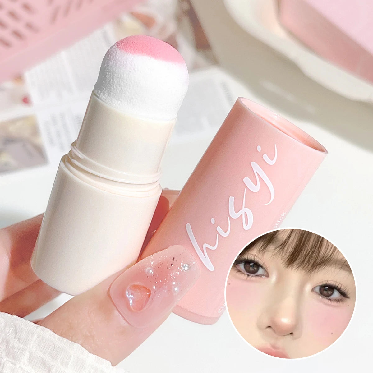 HISYI Yunrou Soft Fog Blush Stick - Energetic and Bouncy, Korean Style, Brightening, Dual-Use for Lips and Cheeks Beauty World Shop