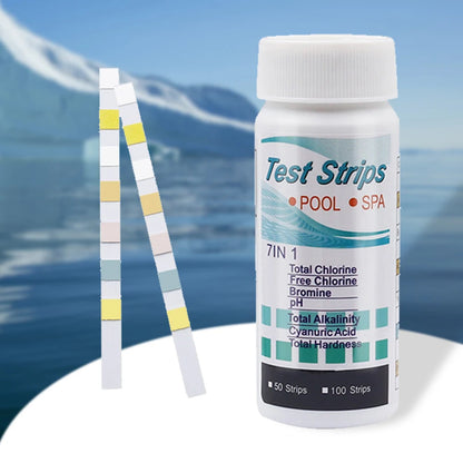50/100pcs 3/5/6/7 in 1 Swimming Pool PH Test Strips SPA Swimming Pool Water Tester Paper Hardness Tool for Chlorine Bromine Beauty World Shop