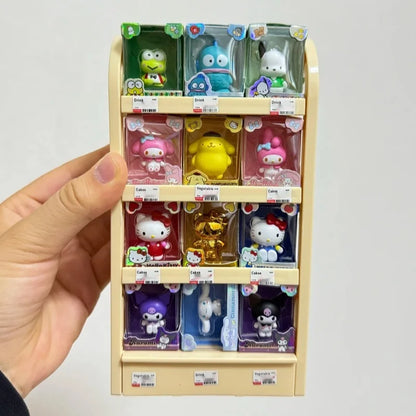 Sanrio Characters Sanrio Family Mini Figurine Series Blind Box Mini Doll Kt Cat Melody Kuromi Office Desktop Decoration Toy Gift Beauty World Shop