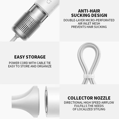 New MIJIA H501 High Speed Anion Hair Dryers Wind Speed 62m/s 1600W 110000 Rpm Professional Hair Care Quick Drye Negative Ion Beauty World Shop