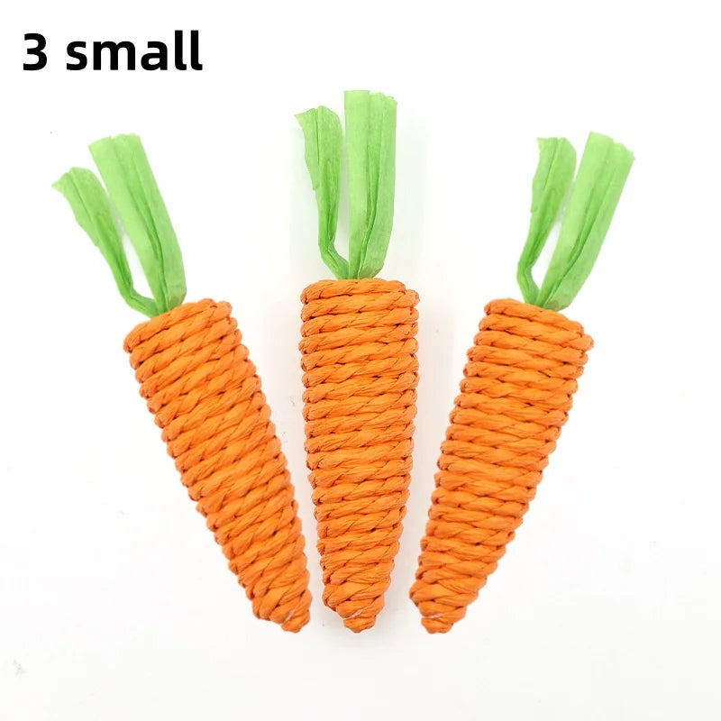 Cat Toy Carrot Sound Pet Products Bite Resistant Paper Rope Scratcher Clean Teeth Interactive Play Cat Carrot Chew Toy for Cat Beauty World Shop