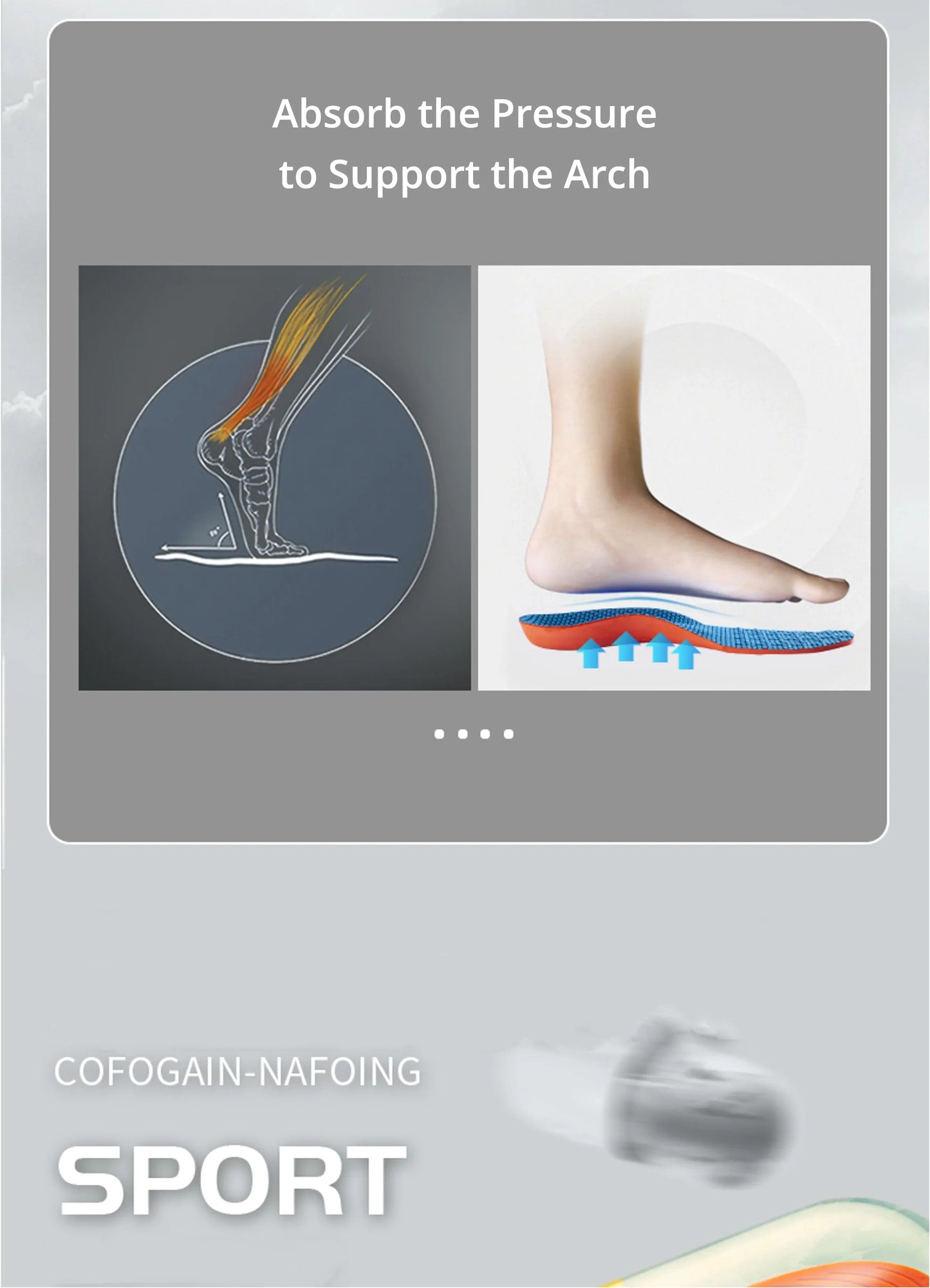Orthopedic Sports Elasticity Insoles For Shoes Sole Unisex Technology Shock Absorption Breathable Running Insoles Beauty Fashion