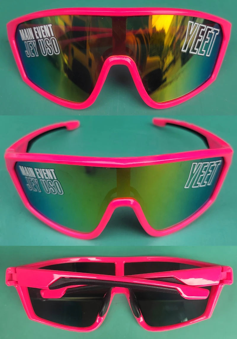 Jey Uso YEET Sunglasses Sports Shades MAIN EVENT Blue Glasses Bloodline USOS RARE Colors Motorcycle Glasses Beauty World Shop