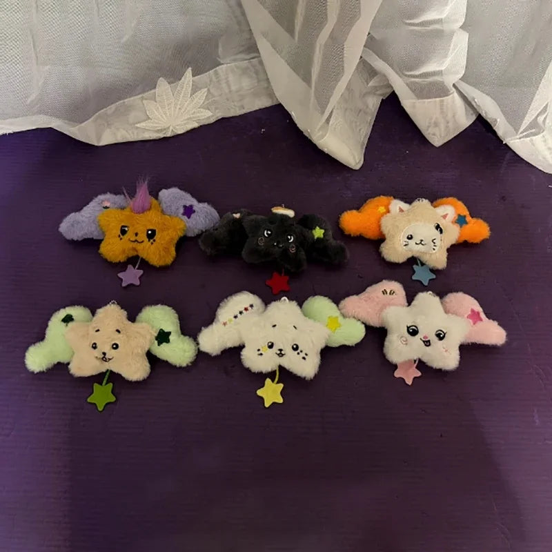 1PC Star Pendant Key Chain Doll Album Plush Pendant Doll School Bag Decoration Gifts Beauty World Shop