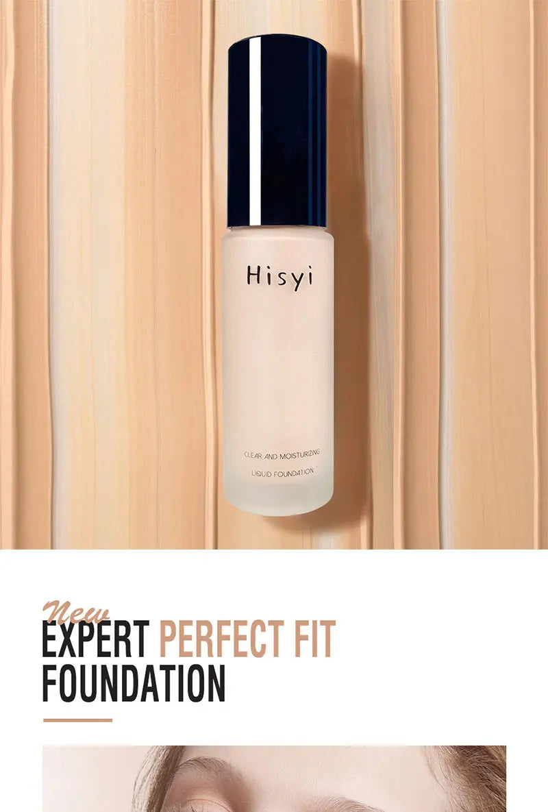Liquid foundation naturally covers flaws without sticking powder, plain face cream, transparent foundation, conceals blemishes Beauty World Shop