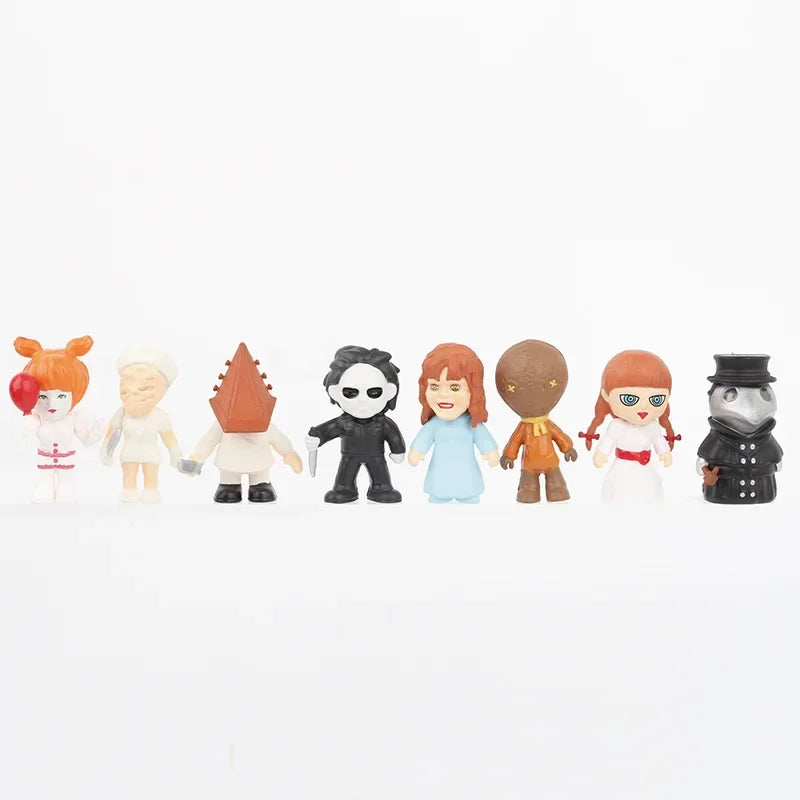 24Pcs/Set Horror Movie Characters V for Vendetta Chucky Freddy Jason Scary Saw PVC Action Figures Toys Beauty World Shop