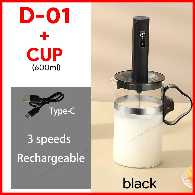 UPGRADED Electric Coffee Frother/MILK Whisk+Egg Beater MINI Food Blender USB Rechargeable Handheld Three Speeds Espresso Tools Beauty World Shop