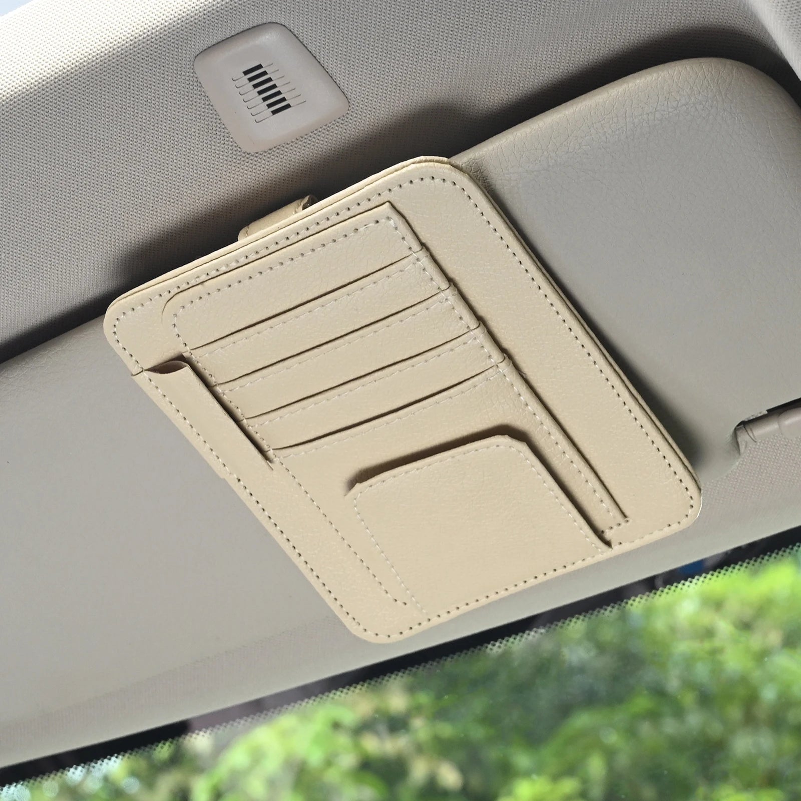 Car Visor Organizer Multi-Pocket Pouch Bag Card Glasses Storage Holder Scratch-resistant Auto Visor Holder For Car Interior Car Beauty World Shop