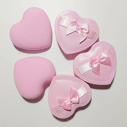 2pcs Heart Bow Makeup Powder Puffs That Can Be Used In Both Dry And Wet Combinations Cotton Candy Air Cushion Powder Puff Beauty World Shop