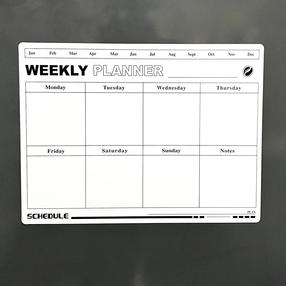 Magnetic Refrigerator Calendar Sticker - Reusable Weekly/Monthly Planner, Customizable Note Board for Home Office Beauty World Shop