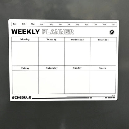 Magnetic Refrigerator Calendar Sticker - Reusable Weekly/Monthly Planner, Customizable Note Board for Home Office Beauty World Shop