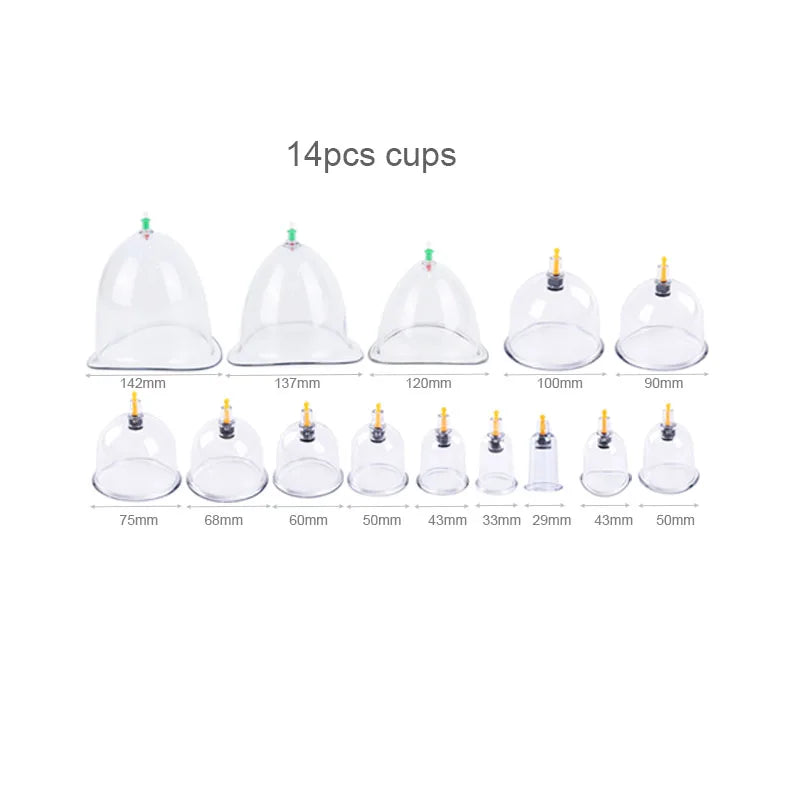 Big Size Vacuum Cupping Breast & Buttocks Enlargement Massager Suction Pump Machine Butt Lifting Device Back Massage Cans Beauty World Shop