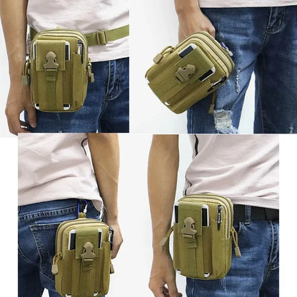 Mobile Phone Case Pouch Waist Bag Waterproof Nylon Multifunction Casual Men Waist Pack Male Small Bag Beauty World Shop
