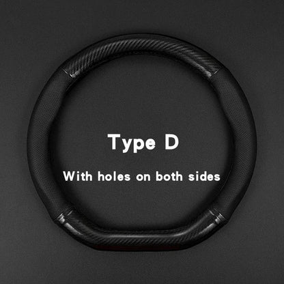 Universal Car Steering Wheel Cover Carbon Fiber Leather Three-dimensional Anti Slip, Timple And Fashionable Car Accessories Beauty World Shop