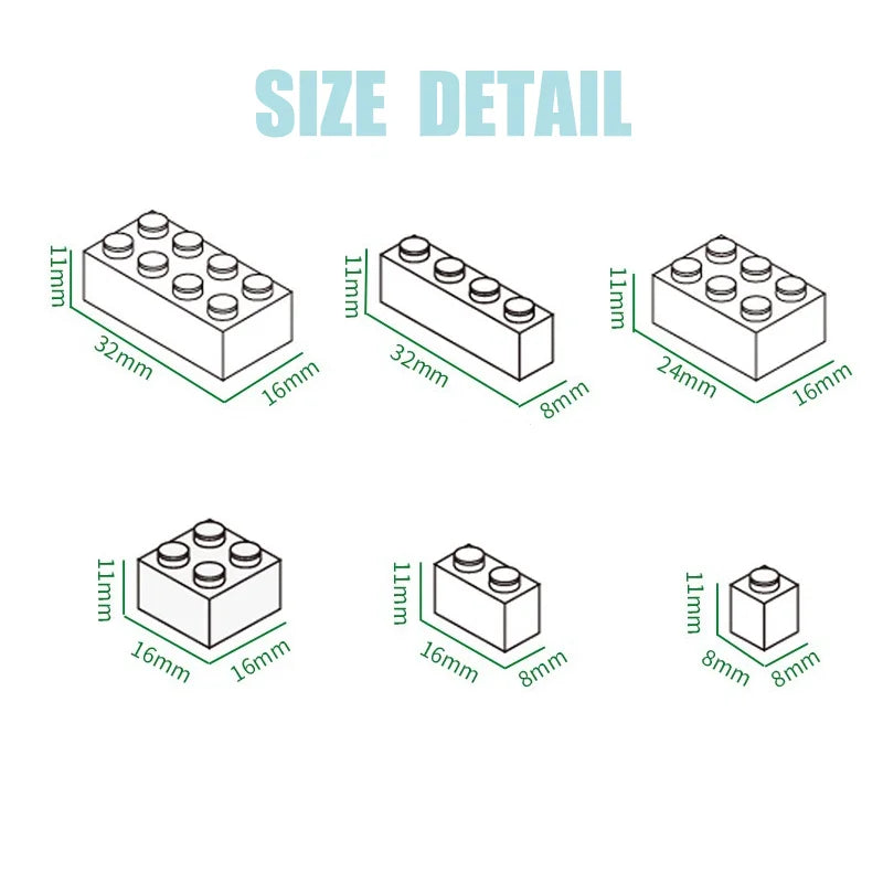 MOC 10PCS 3062 Round 1x1 Building Blocks High-Tech 30068 House Castle Bricks Educational Particle Toys Children Birthday Gifts Beauty World Shop