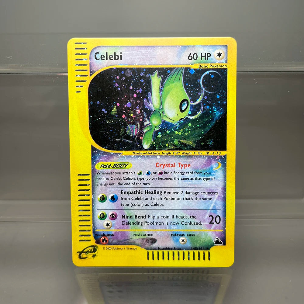 PKM Cards Charizard Steelix Celebi Single Foil Cards Magneton Gengar Classic Game Collection Cards PTCG Proxy Cards Beauty World Shop