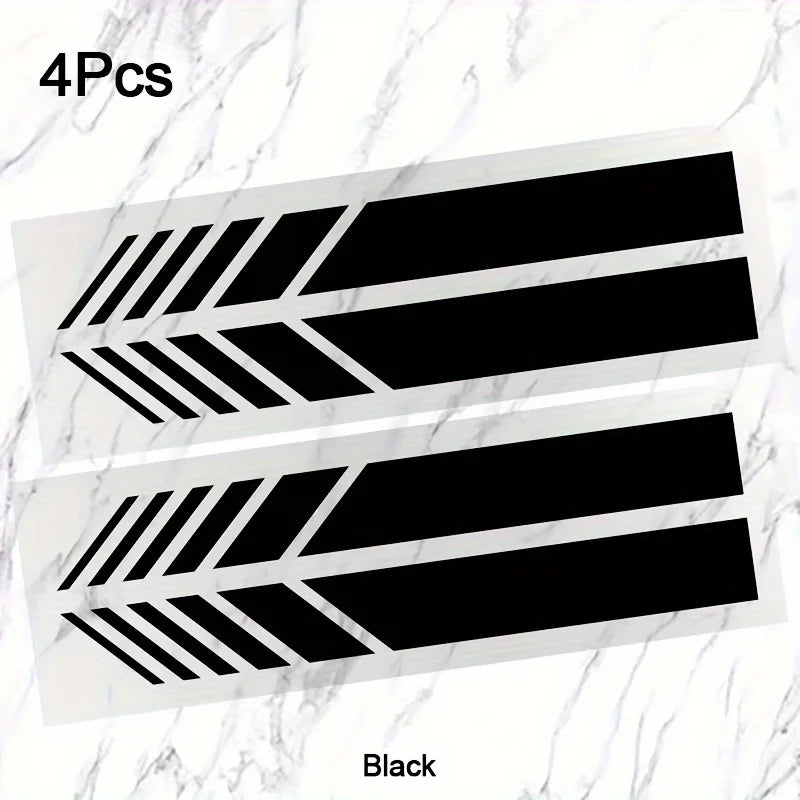 JDM Reflective Car Stickers - Classic Stripes Vinyl Decals, Self-Adhesive for Easy Install - Fit Any Car Body - Waterproof, 4pcs Beauty World Shop