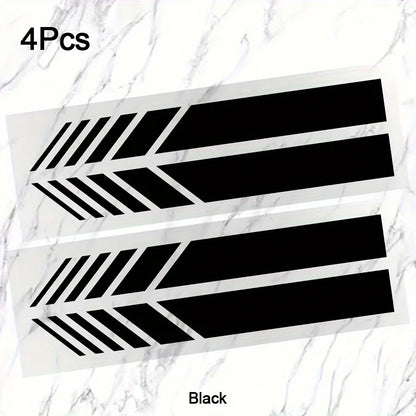JDM Reflective Car Stickers - Classic Stripes Vinyl Decals, Self-Adhesive for Easy Install - Fit Any Car Body - Waterproof, 4pcs Beauty World Shop