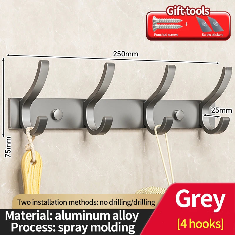 no drill Door Behind Hook Storage Wall Hanging Clothes Hanger Coat Hook Punch-free Bathroom Hanger Bedroom Organizer Storage Kit Beauty World Shop
