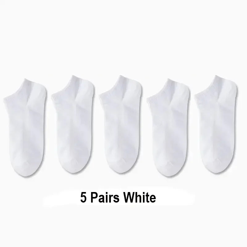 5/10 /20/30 Pairs Unisex Casual Plain Color Boat Socks Thin Breathable Comfy Anti Odor Sweat-absorbing Ankle Socks For Men Women Beauty World Shop
