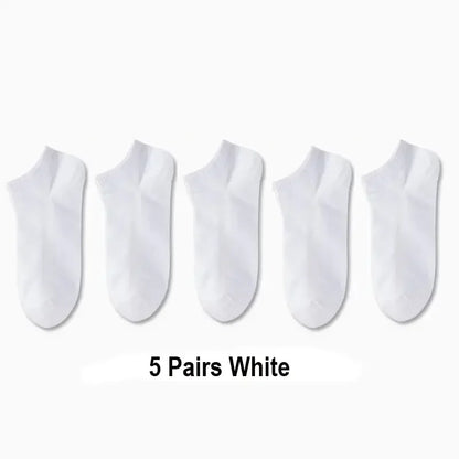 5/10 /20/30 Pairs Unisex Casual Plain Color Boat Socks Thin Breathable Comfy Anti Odor Sweat-absorbing Ankle Socks For Men Women Beauty World Shop
