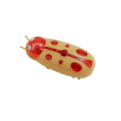 Mini Electric Bug Pet Dog Cat Toy Interactive Cute Ladybird Beetle Animal Shape Cat Toys Walking Insect Cat Playing Supplies Beauty World Shop