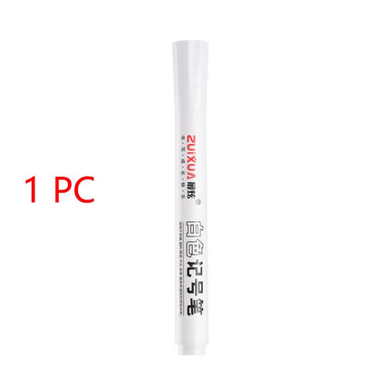 White Marker Pens set Oily Waterproof White Gel Pen DIY Graffiti Sketching Marker Stationery Writing School Supplies brush Beauty World Shop