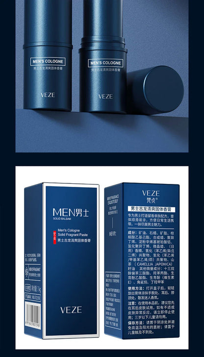 Fanzhen Men's Solid Cologne - Light and Fresh Scent, All-Over Use, Portable Stick for On-the-Go Convenience Beauty Trend Shop