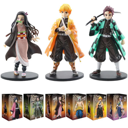 Anime Demon Slayer Kimetsu no Yaiba Figure Kamado Tanjirou Action Figure Agatsuma Zenitsu Nezuko Warrior PVC Model Toys Beauty World Shop